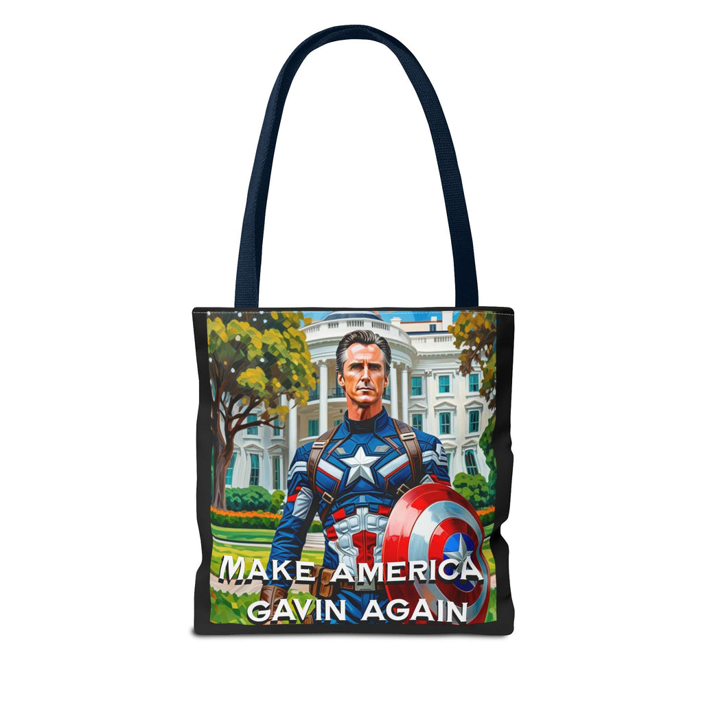 Gavin Newsom Tote Bag - Make America Gavin Again - Anti Trump Tote Bag - Captain Gavin - Democrat Gift