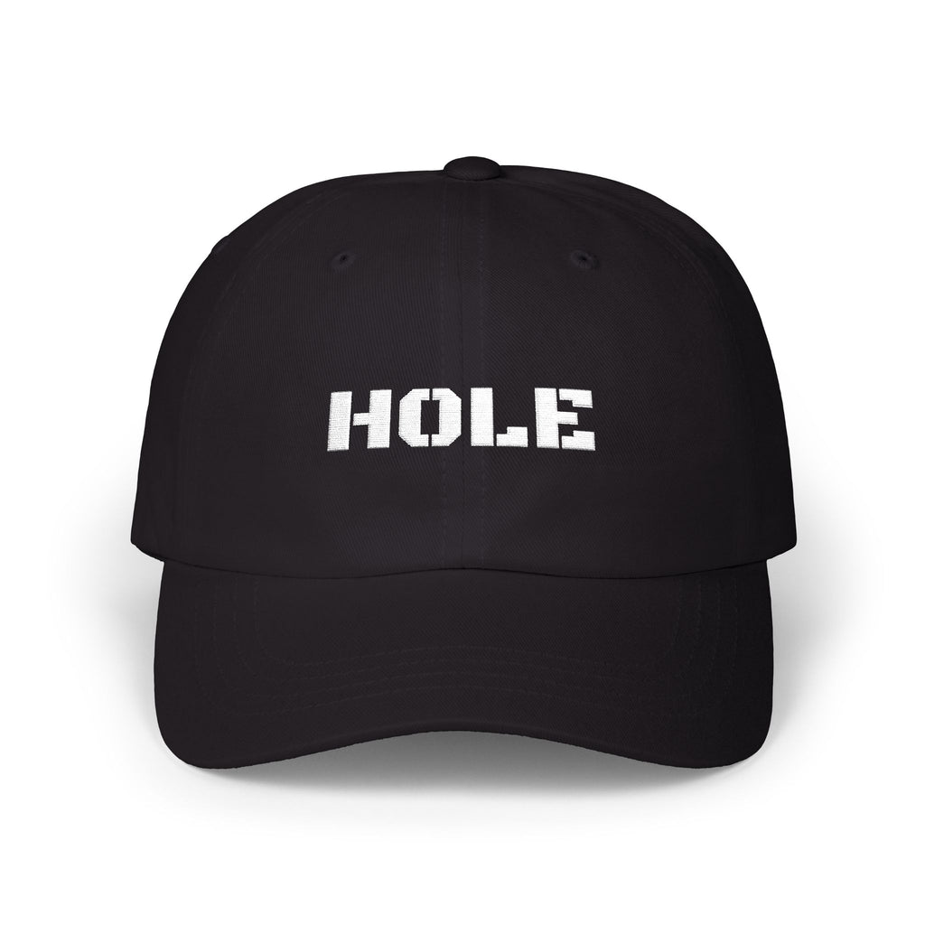 Classic Dad Cap with 'HOLE' Text - Trendy Cap for Dads, Casual Outfit, Gift for Father's Day, Summer Accessory, Everyday Style
