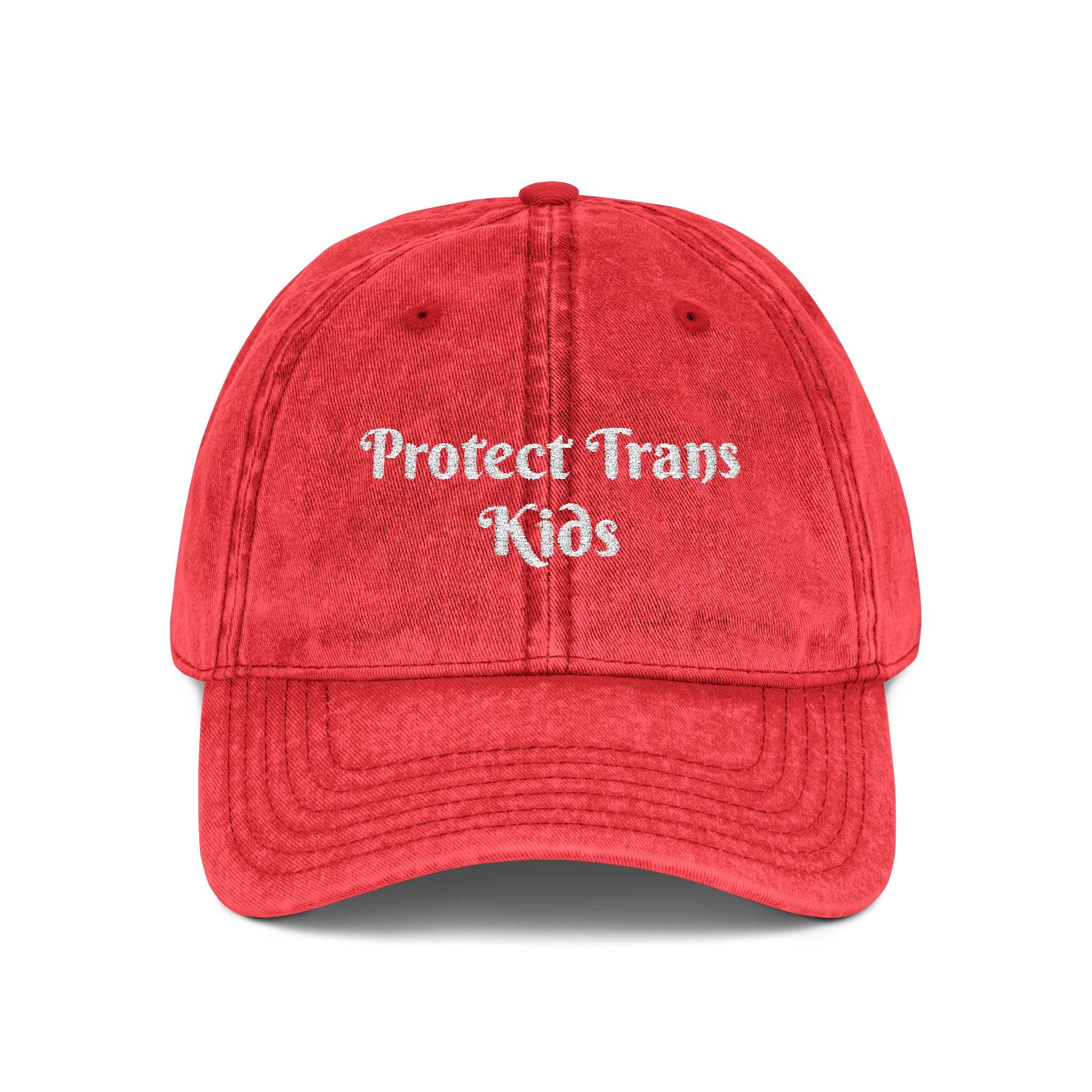 Protect Trans Kids Embroidered Dad Cap - LGBTQ Ally - Transgender Pride Hat - Activist Gift