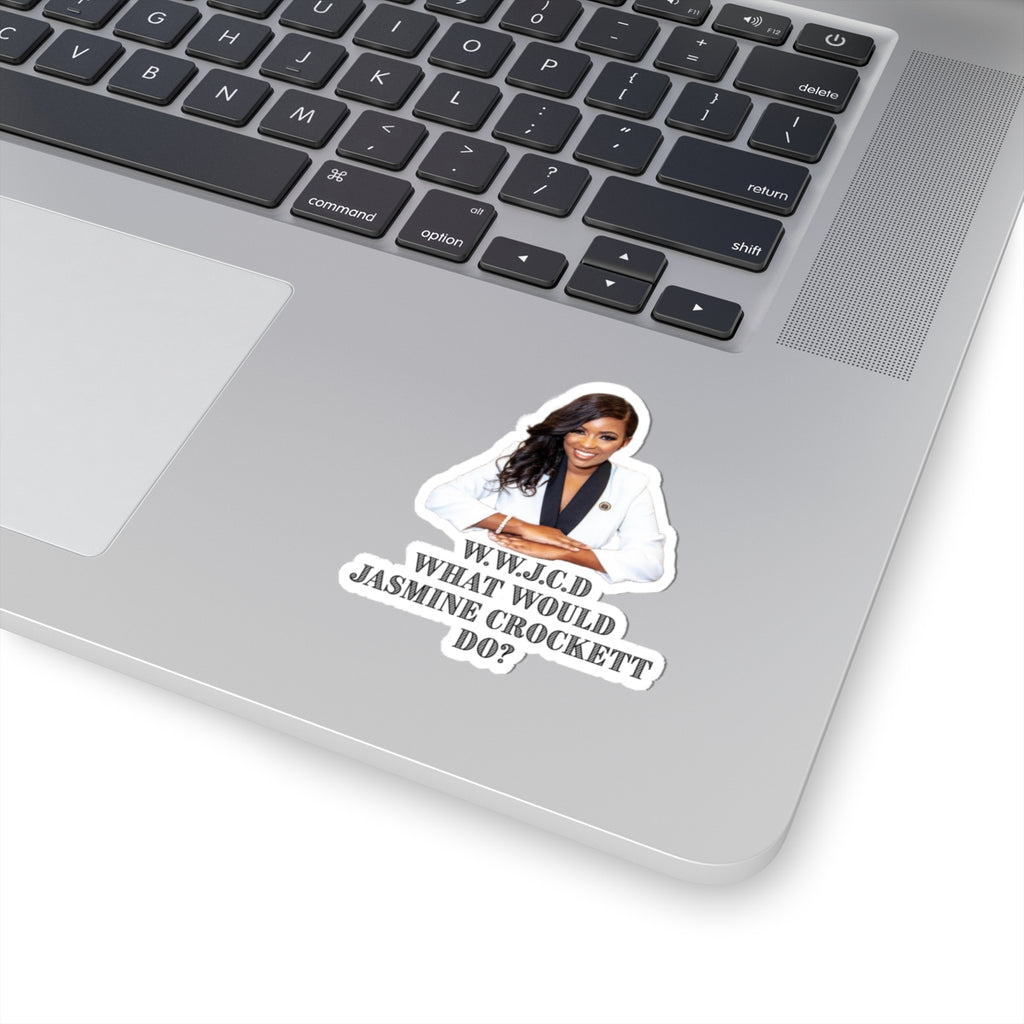 Rep Jasmine Crockett Sticker -WWJCD What Would Jasmine Crockett Do? - Gift for Activists - Gifts For Feminists - Gifts For Black Women