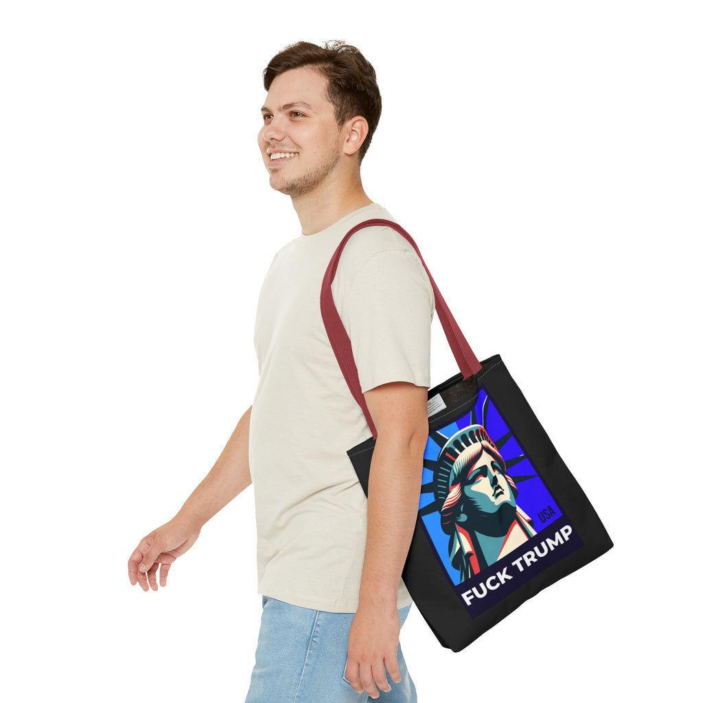 Fuck Trump Tote Bag - Statue Of Liberty Tote - Anti Trump Tote Bag - Anti MAGA - Feminist Tote - Activist Gift - Protest Bag