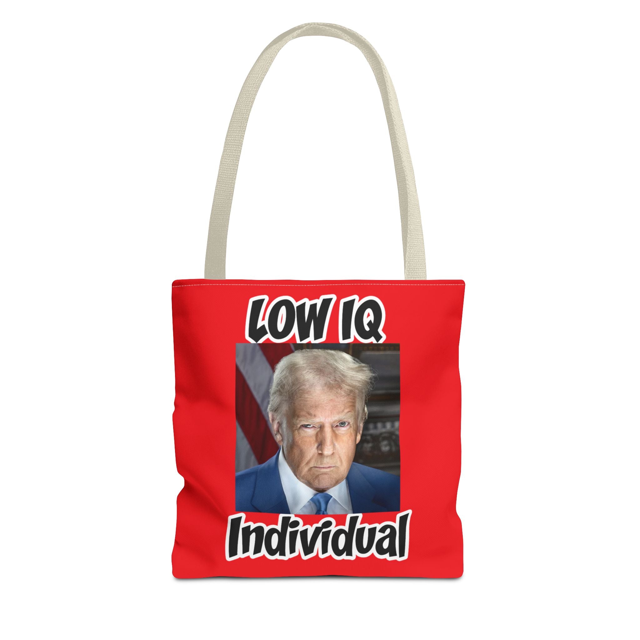 Anti Trump Tote Bag - Low IQ Individual - Political Satire Bag - Anti MAGA Tote - Democrat Gift - Protest Bag