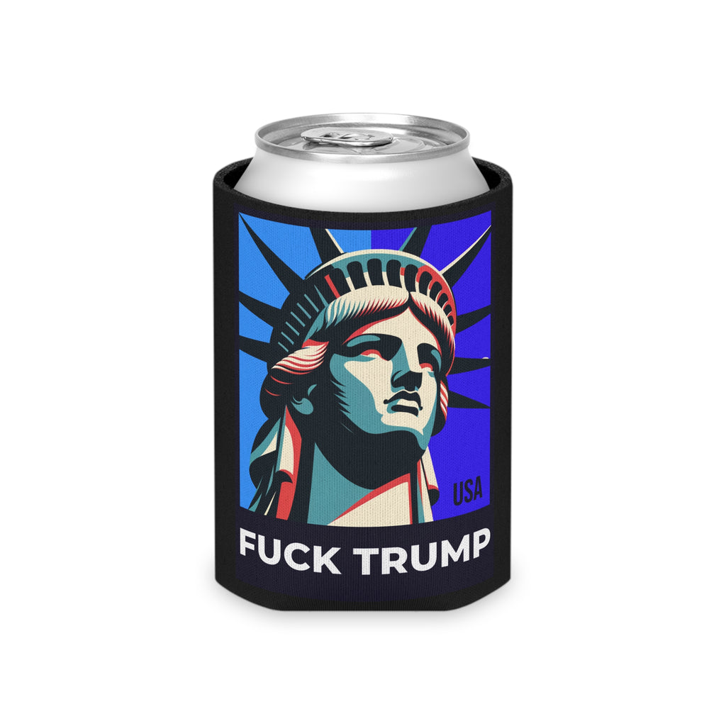 Fuck Trump Can Cooler - Political Beer Koozie - Liberal Gift