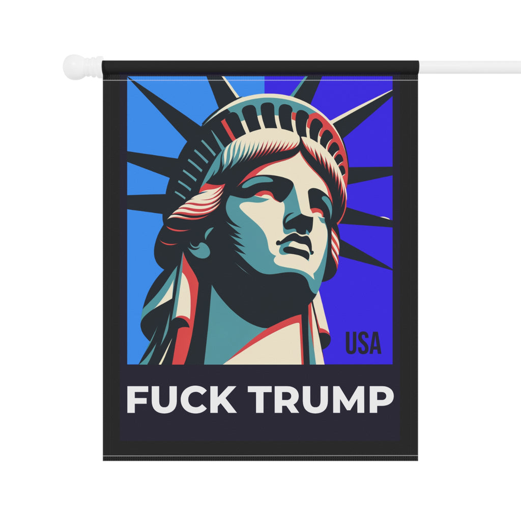 Fuck Trump Yard Sign - Statue Of Liberty Yard Flag - Anti Trump Decor - Democrat Gift - Political Yard Sign