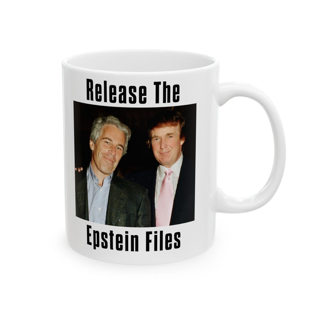 Epstein and Trump - Release The Epstein Files Coffee Mug - Anti Trump - Jeffery Epstein - Anti Fascism - Leftist Liberal Gift