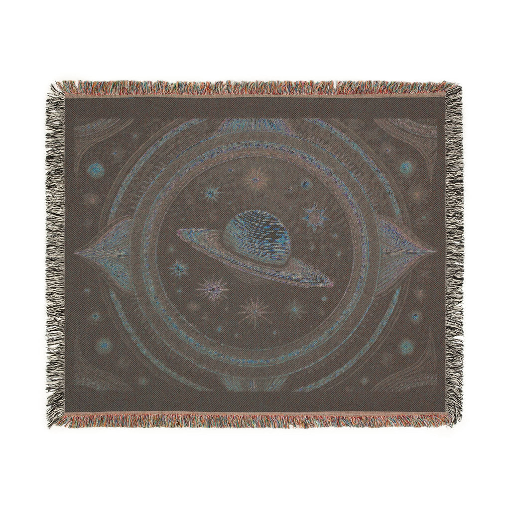 Celestial Woven Blanket - Galaxy Space Throw, Celestial Bedroom Decor, Night Sky Blanket, Wall Tapestry - Home Decor