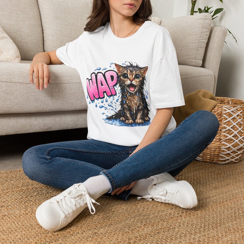 WAP Wet Cat - Adult Humor Tee , Cute Naughty Cat Gift