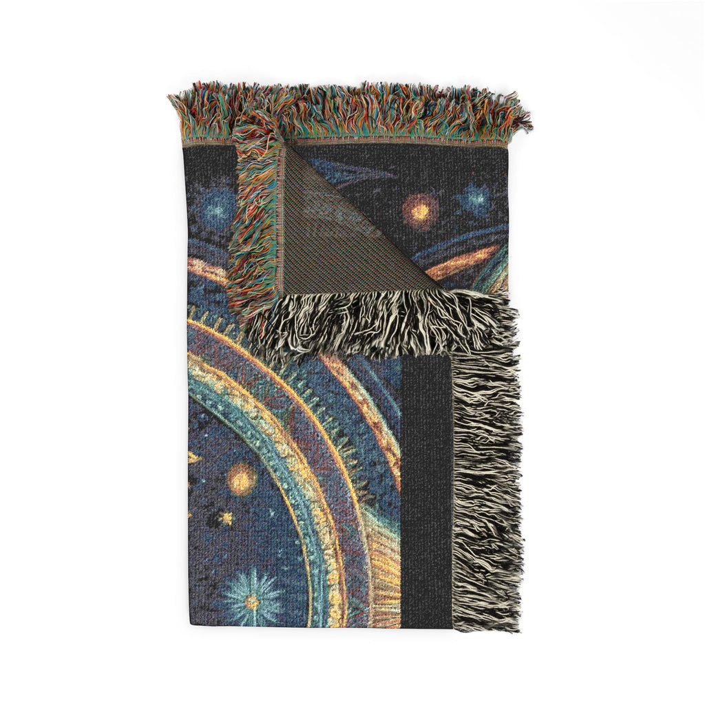 Celestial Woven Blanket - Galaxy Space Throw, Celestial Bedroom Decor, Night Sky Blanket, Wall Tapestry - Home Decor