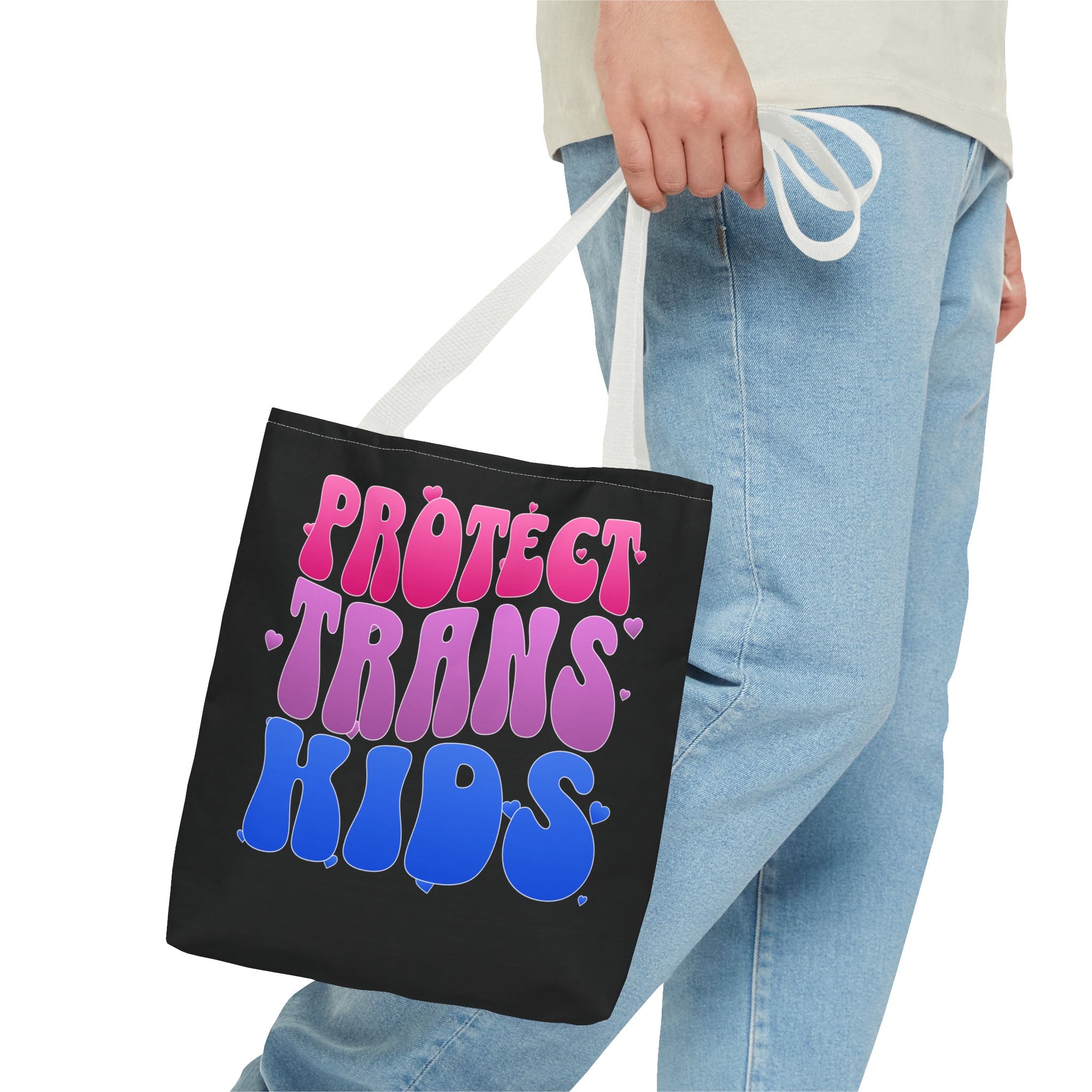 Protect Trans Kids Tote Bag - LGBTQ Ally Merch - Trans Pride Bag - Pride Festival Tote