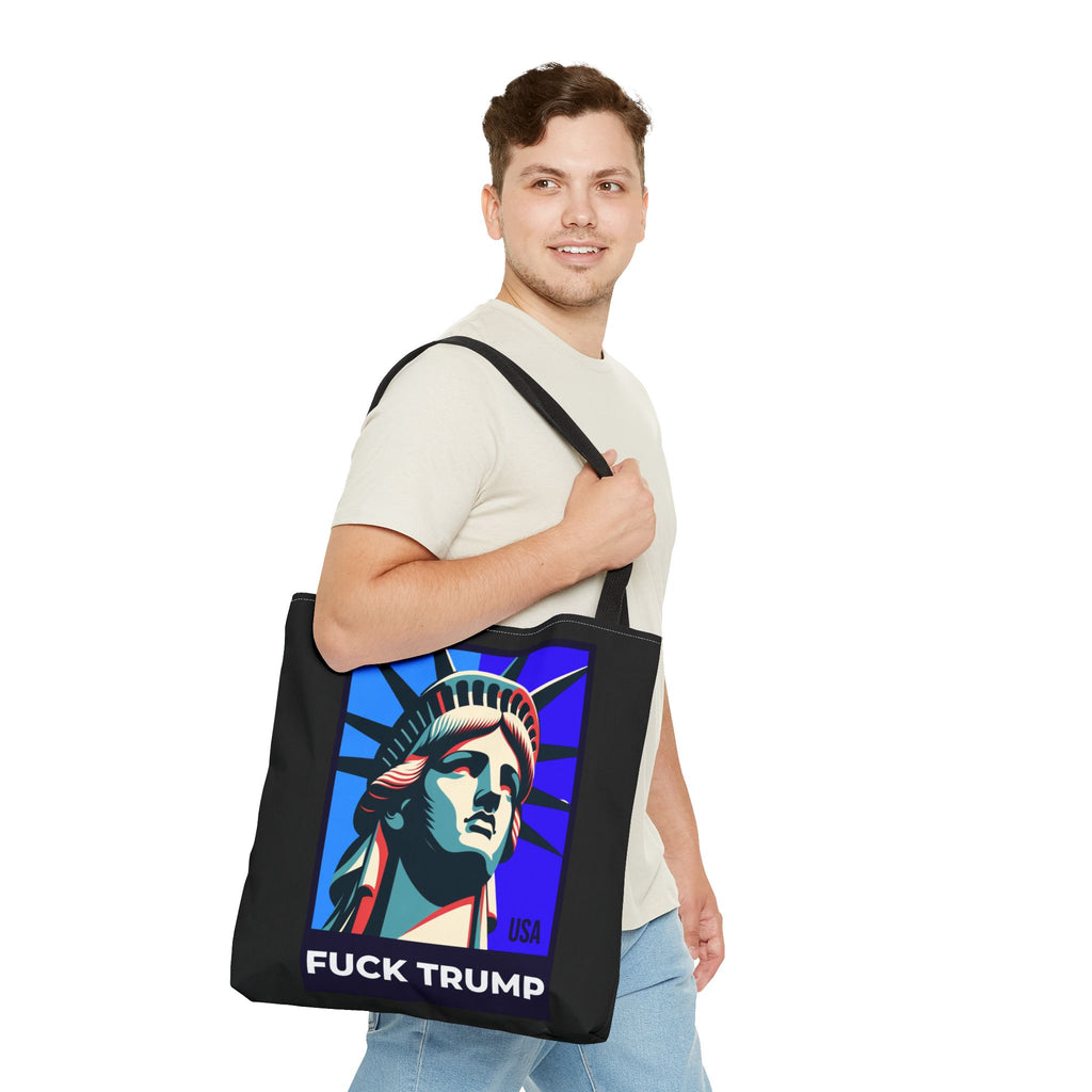 Fuck Trump Tote Bag - Statue Of Liberty Tote - Anti Trump Tote Bag - Anti MAGA - Feminist Tote - Activist Gift - Protest Bag