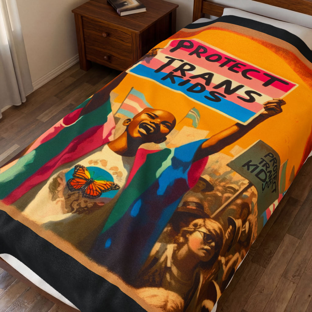 Protect Trans Kids Blanket - Trans Gift - Trans Owned Shop - Protect Queer Kids - Transgender Pride - LGBTQ Wall Tapestry - Trans Ally