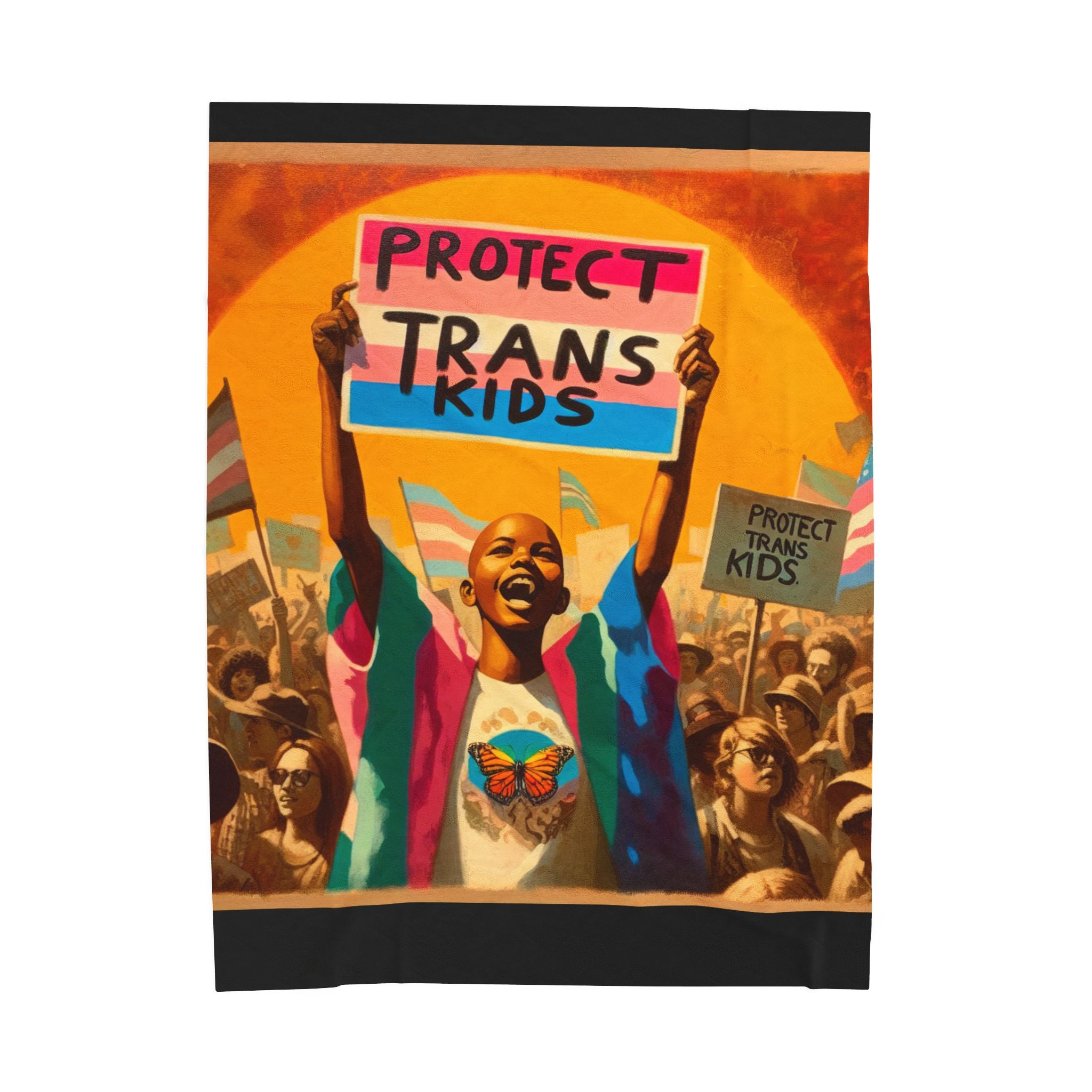 Protect Trans Kids Blanket - Trans Gift - Trans Owned Shop - Protect Queer Kids - Transgender Pride - LGBTQ Wall Tapestry - Trans Ally