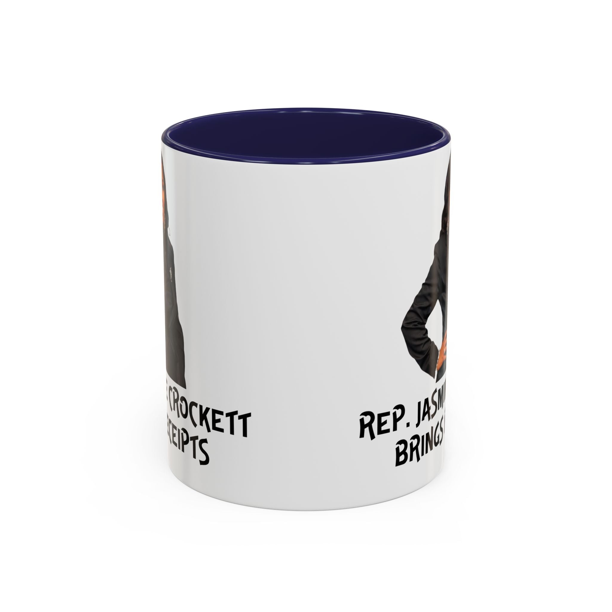 Jasmine Crockett - Brings Receipts - Anti MAGA - Anti Trump - Political Satire Mug - Anti Fascism - Feminist Gift - Anti Republican