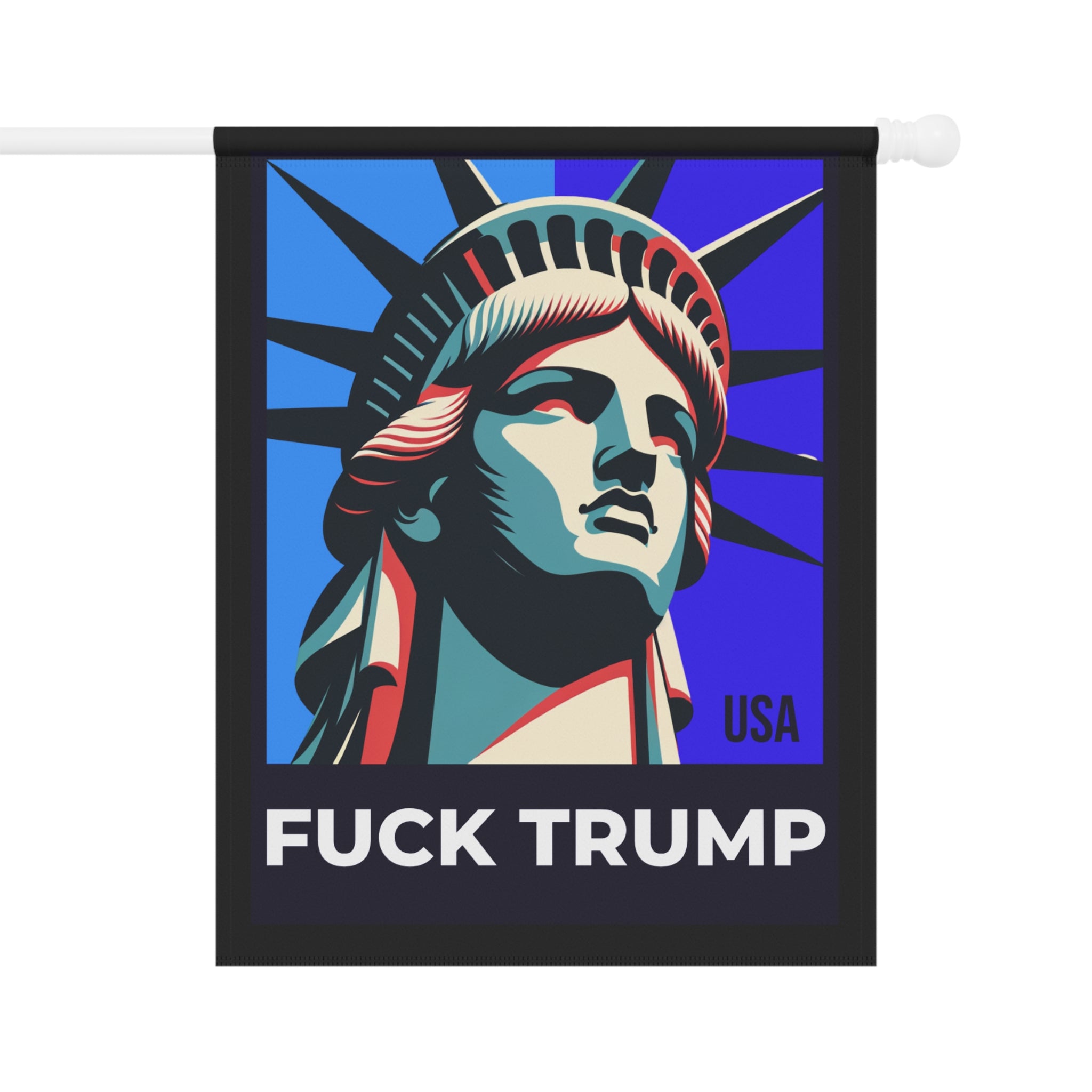 Fuck Trump Yard Sign - Statue Of Liberty Yard Flag - Anti Trump Decor - Democrat Gift - Political Yard Sign