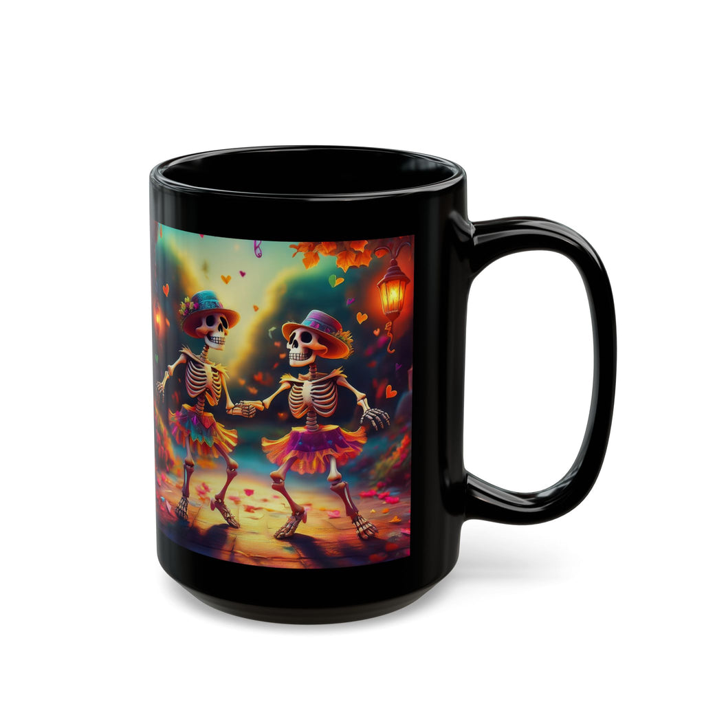 Day of the Dead Skeleton Couple Mug - Dia de los Muertos Mug - Sugar Skull Mug - Halloween Mug