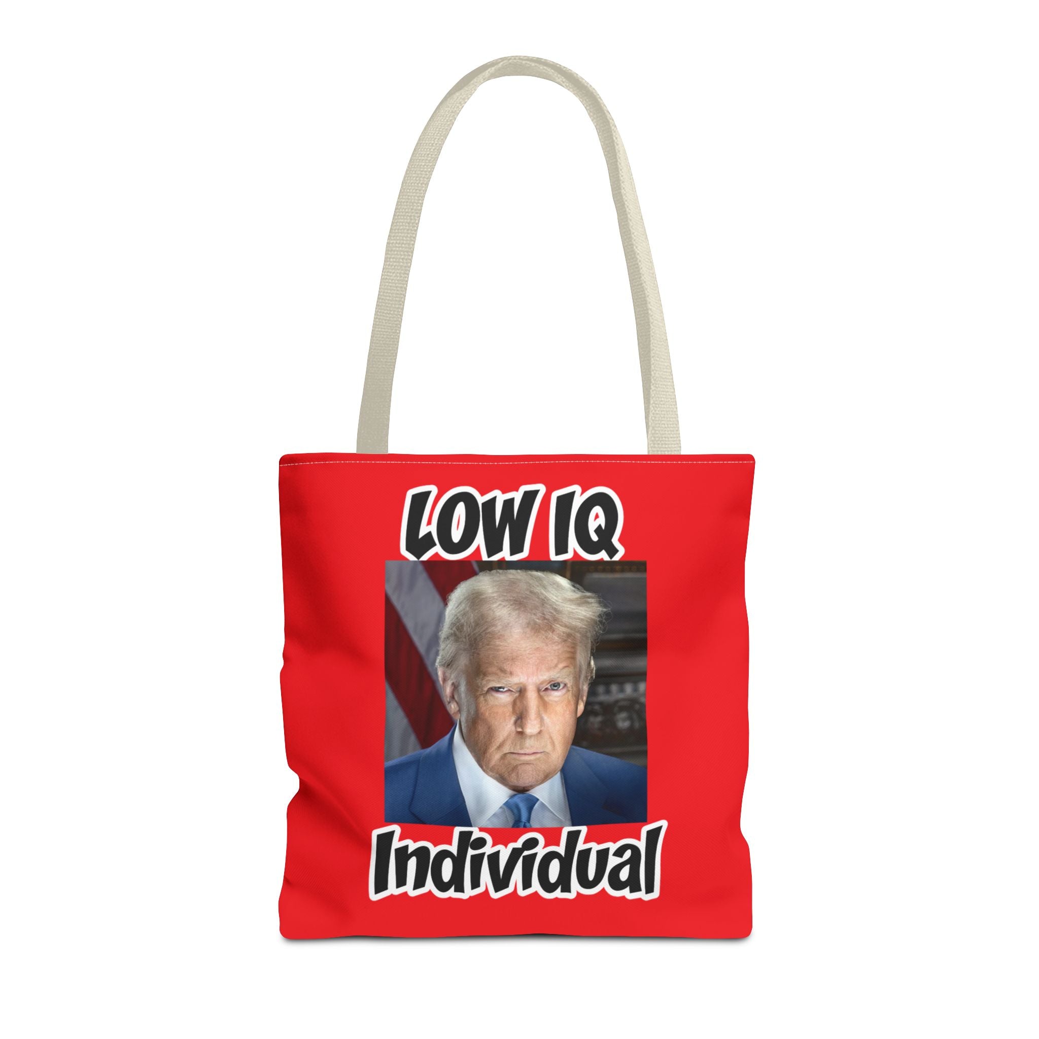 Anti Trump Tote Bag - Low IQ Individual - Political Satire Bag - Anti MAGA Tote - Democrat Gift - Protest Bag