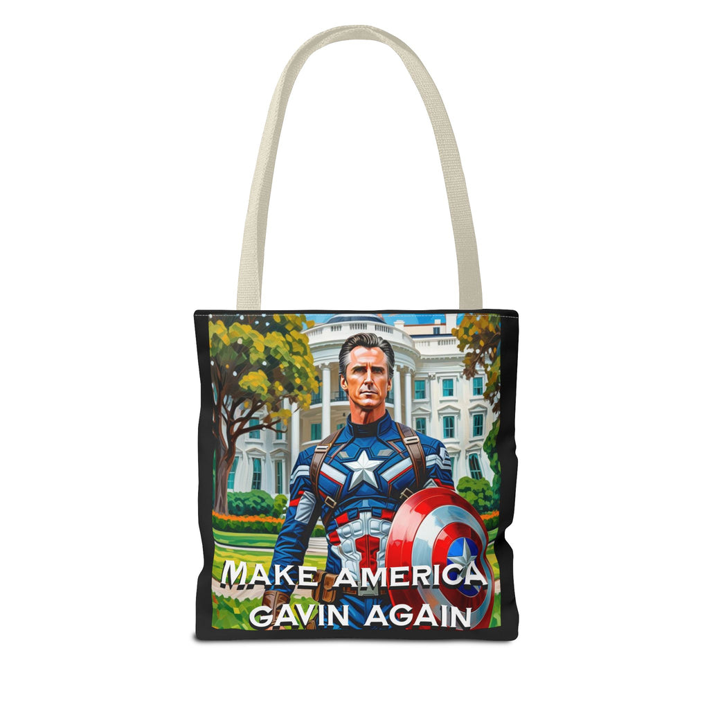 Gavin Newsom Tote Bag - Make America Gavin Again - Anti Trump Tote Bag - Captain Gavin - Democrat Gift