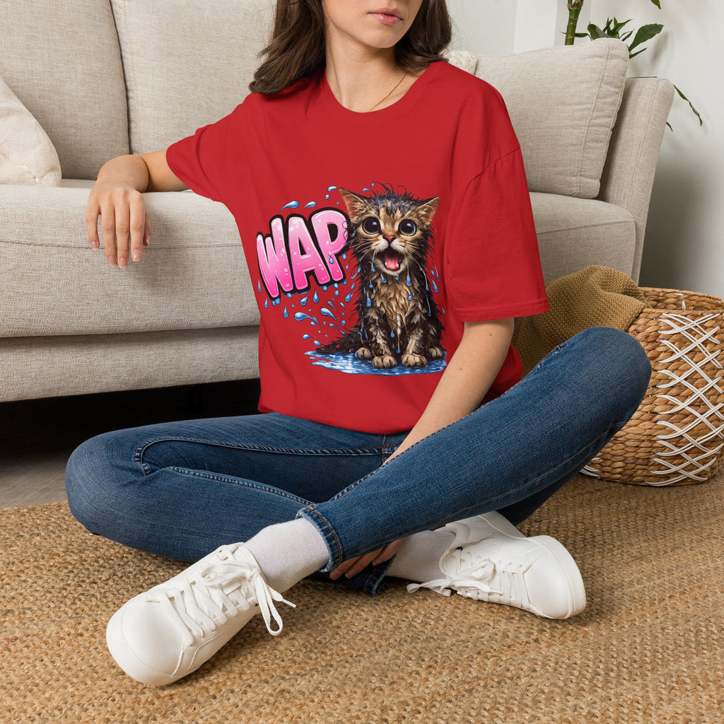 WAP Wet Cat - Adult Humor Tee , Cute Naughty Cat Gift