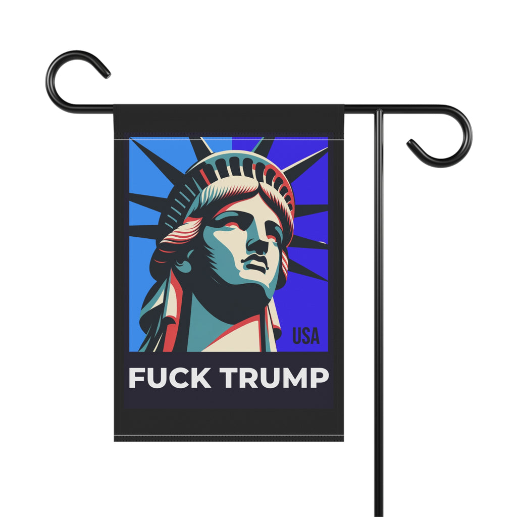 Fuck Trump Yard Sign - Statue Of Liberty Yard Flag - Anti Trump Decor - Democrat Gift - Political Yard Sign