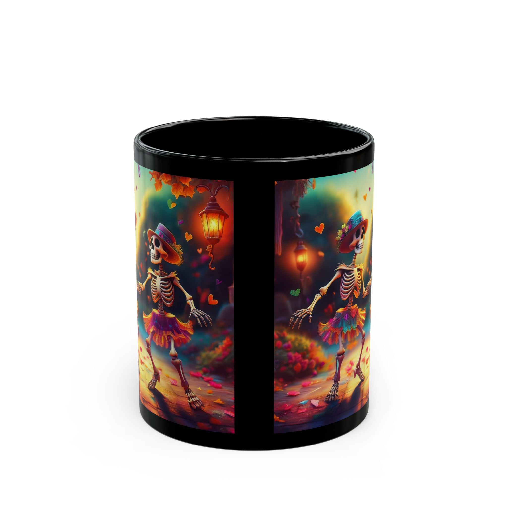 Day of the Dead Skeleton Couple Mug - Dia de los Muertos Mug - Sugar Skull Mug - Halloween Mug