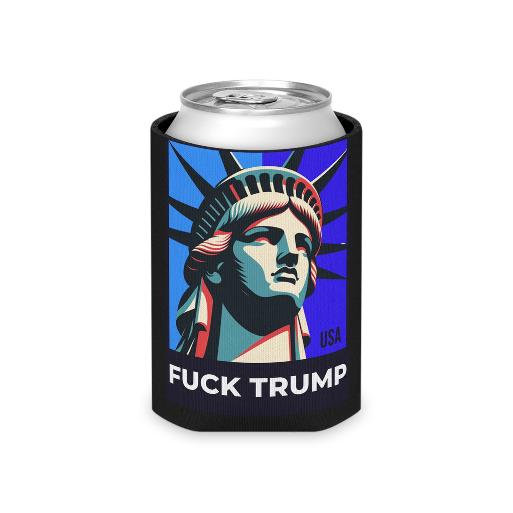 Fuck Trump Can Cooler - Political Beer Koozie - Liberal Gift