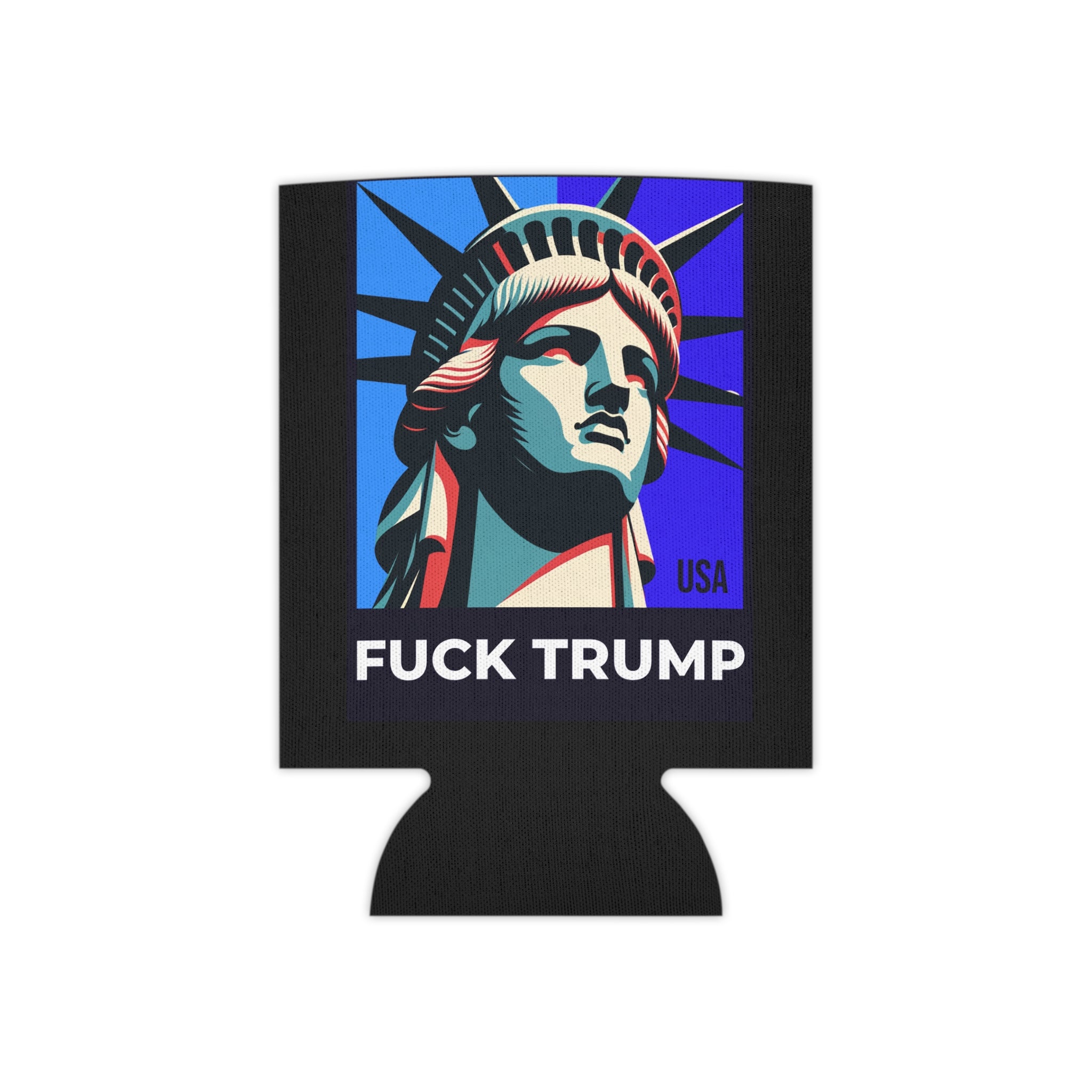 Fuck Trump Can Cooler - Political Beer Koozie - Liberal Gift