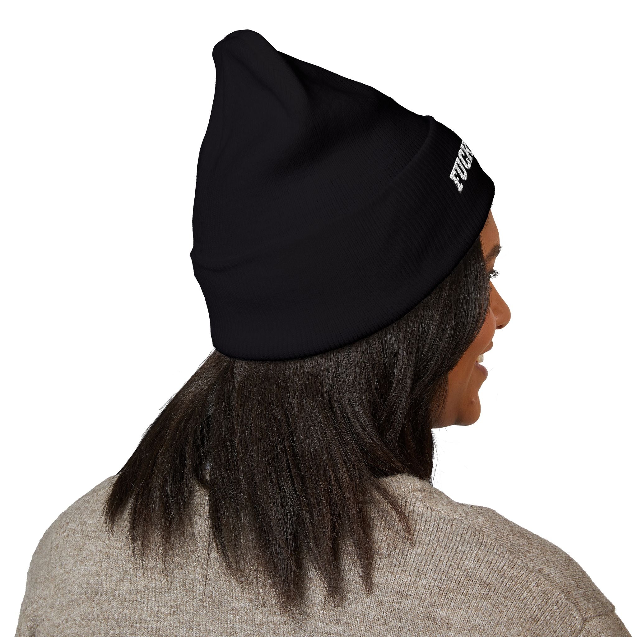 Fuck Trump Embroidered Beanie -Anti MAGA - Protest Hat - Political Beanie