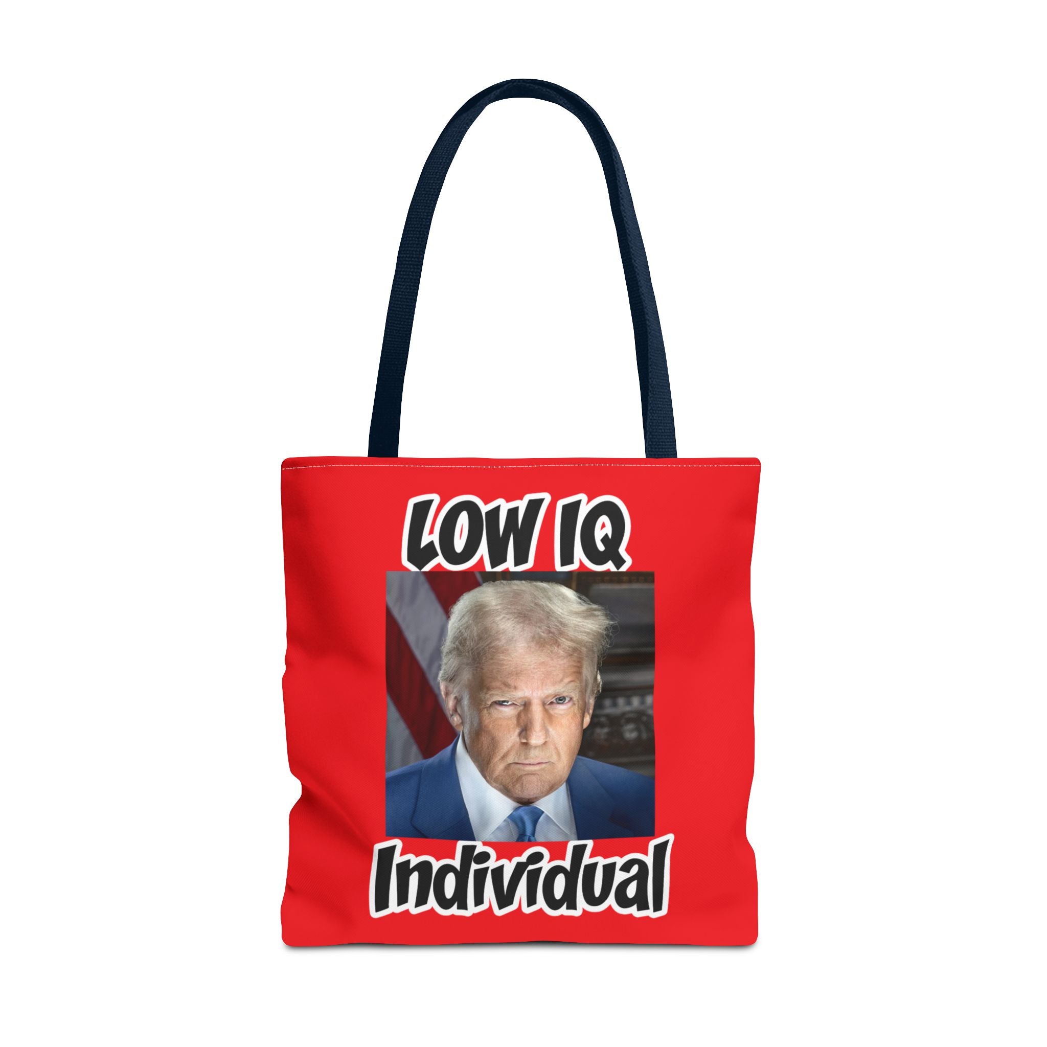 Anti Trump Tote Bag - Low IQ Individual - Political Satire Bag - Anti MAGA Tote - Democrat Gift - Protest Bag