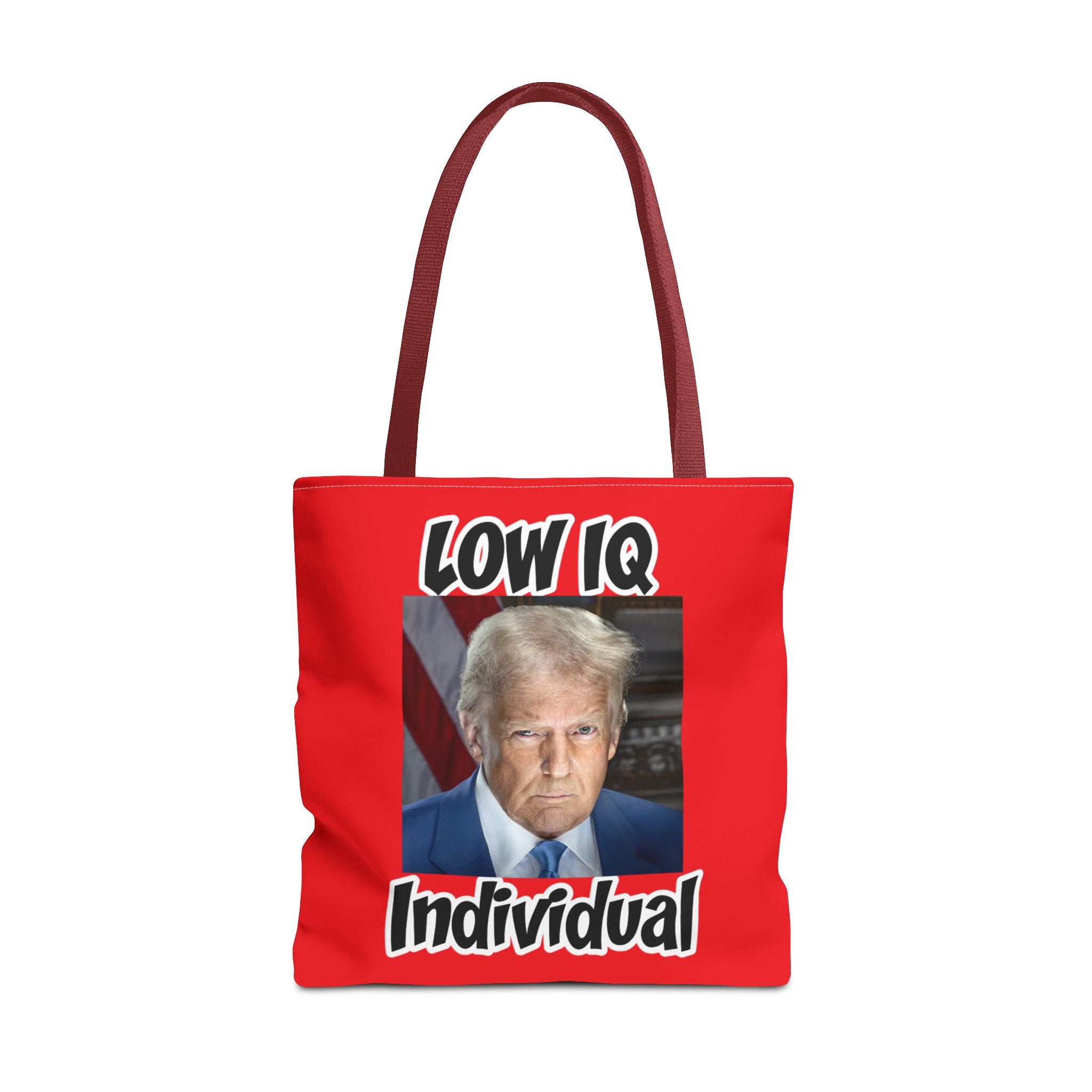 Anti Trump Tote Bag - Low IQ Individual - Political Satire Bag - Anti MAGA Tote - Democrat Gift - Protest Bag