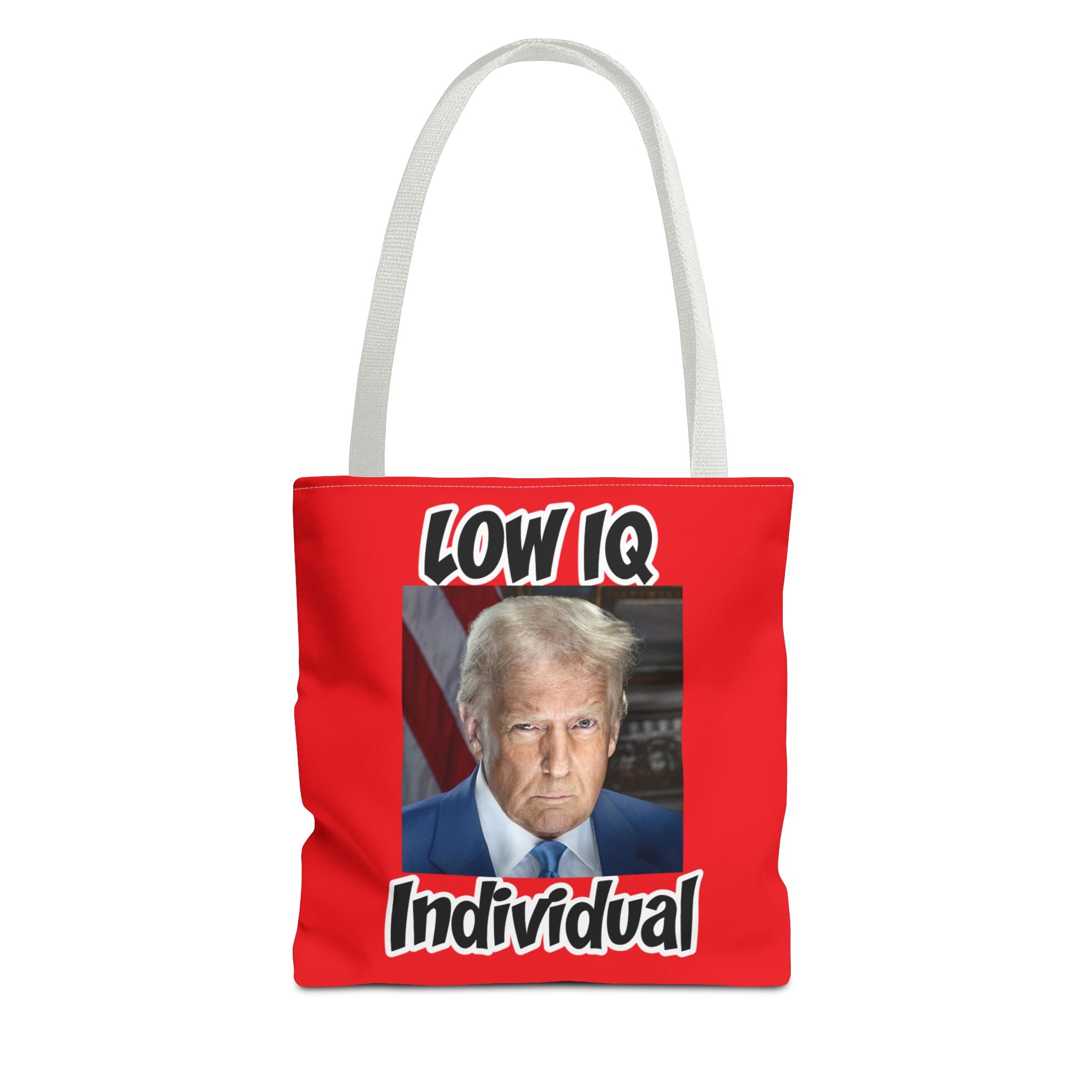 Anti Trump Tote Bag - Low IQ Individual - Political Satire Bag - Anti MAGA Tote - Democrat Gift - Protest Bag
