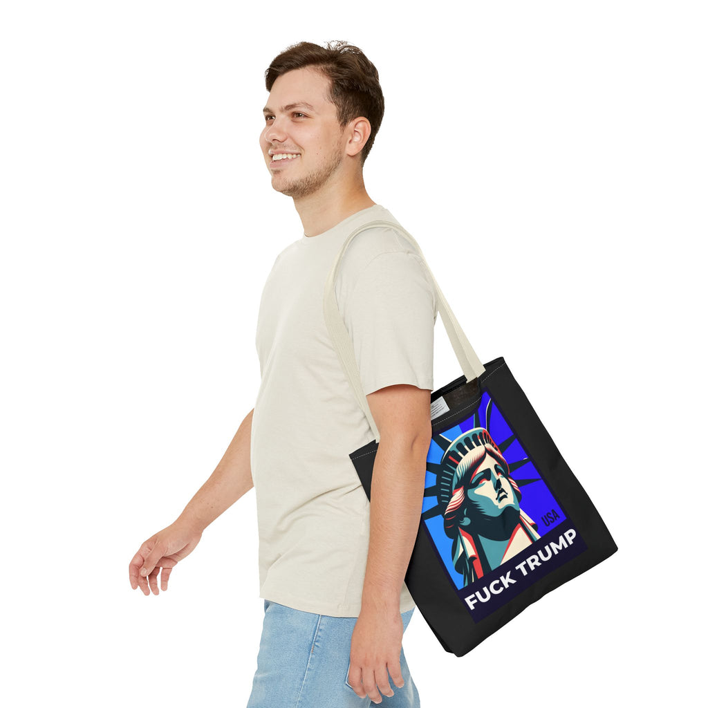 Fuck Trump Tote Bag - Statue Of Liberty Tote - Anti Trump Tote Bag - Anti MAGA - Feminist Tote - Activist Gift - Protest Bag