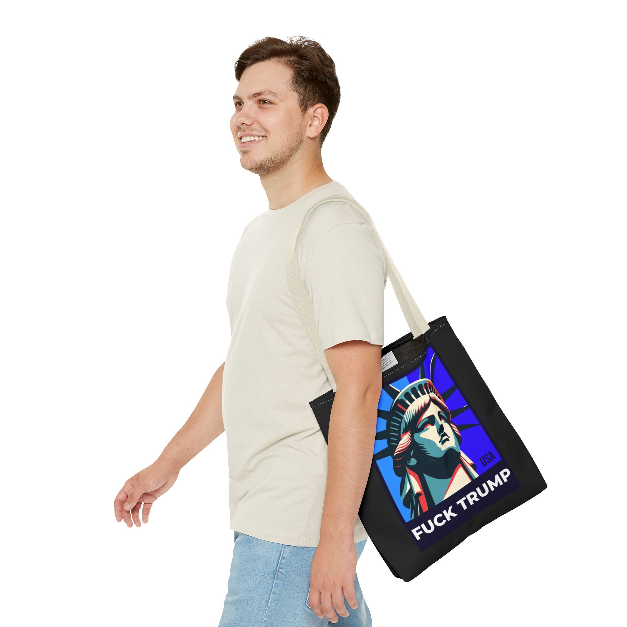 Fuck Trump Tote Bag - Statue Of Liberty Tote - Anti Trump Tote Bag - Anti MAGA - Feminist Tote - Activist Gift - Protest Bag