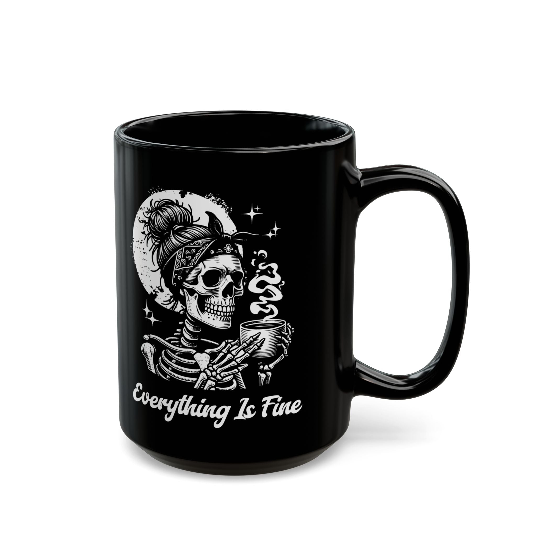 Sarcasm Skeleton Mug - Halloween Mug - Everything Is Fine - Skeleton Coffee Mug