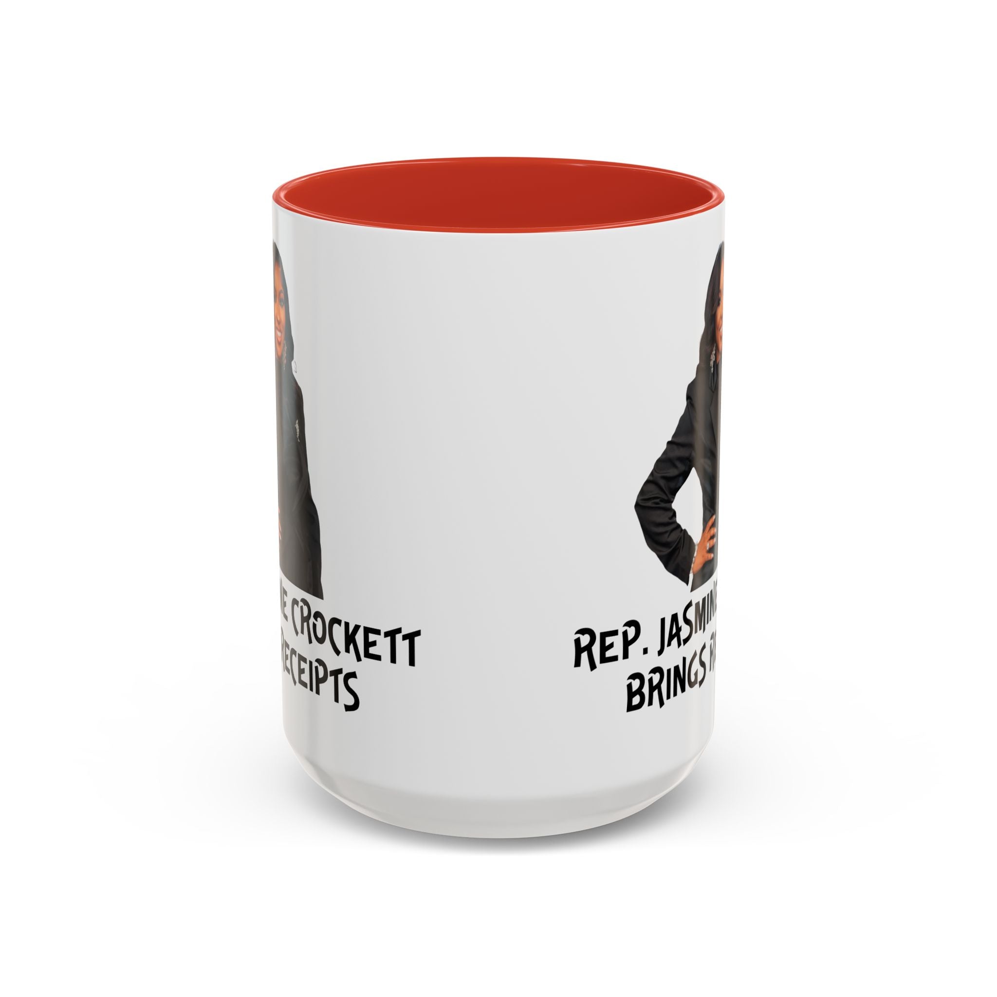 Jasmine Crockett - Brings Receipts - Anti MAGA - Anti Trump - Political Satire Mug - Anti Fascism - Feminist Gift - Anti Republican