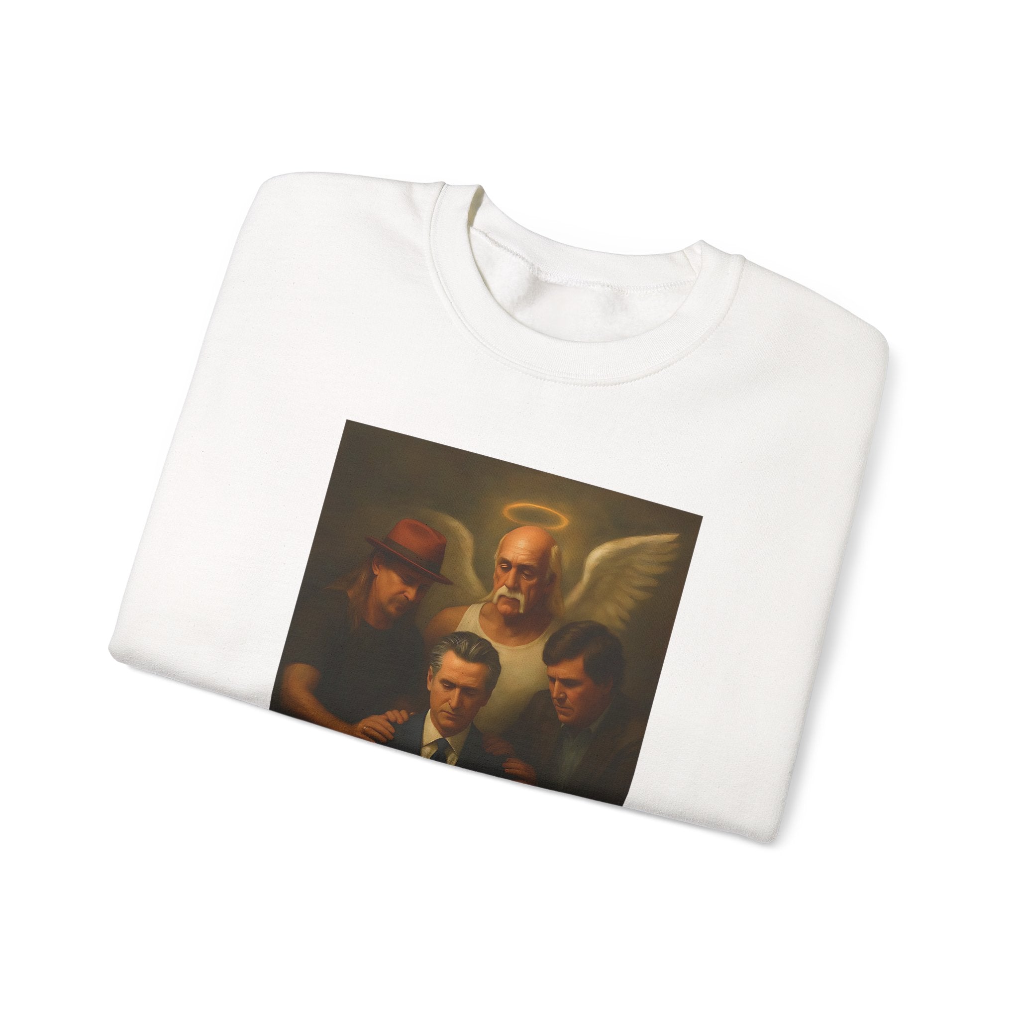 Gavin Newsom Meme Sweatshirt - Tucker Carlson, Hulk Hogan, Kid rock Meme Sweater - Political Satire - Subtle Anti Trump Sweater