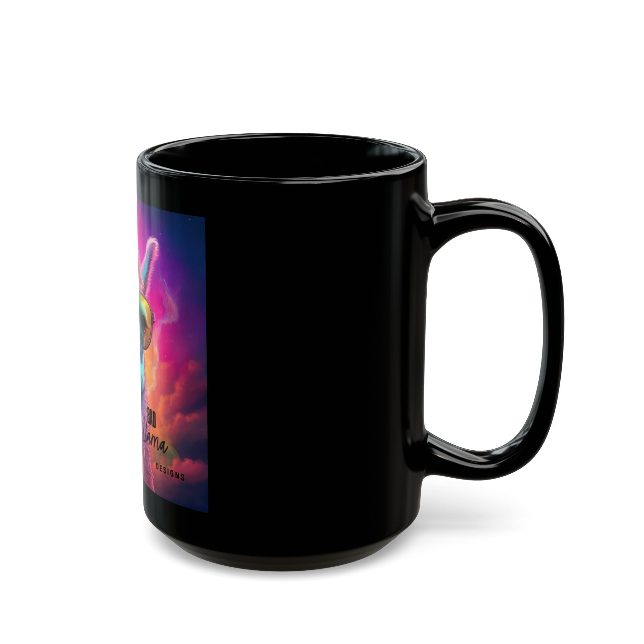 Trippy Llama Mug - Bad Llama Logo Cup - Funny Stoner Gift - Psychedelic art - Cute Animal Cup - Mature Content