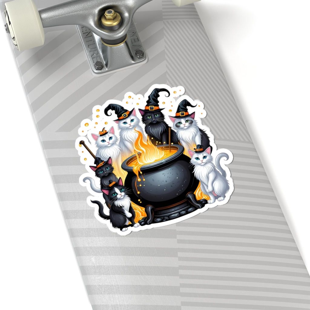 Witchy Ragdoll Cat Sticker - Cute Halloween Sticker - Magical Cauldron - Cat Lover Gift - Spooky Cute