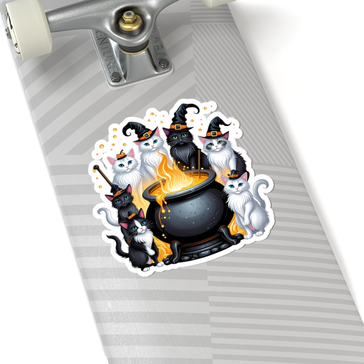 Witchy Ragdoll Cat Sticker - Cute Halloween Sticker - Magical Cauldron - Cat Lover Gift - Spooky Cute