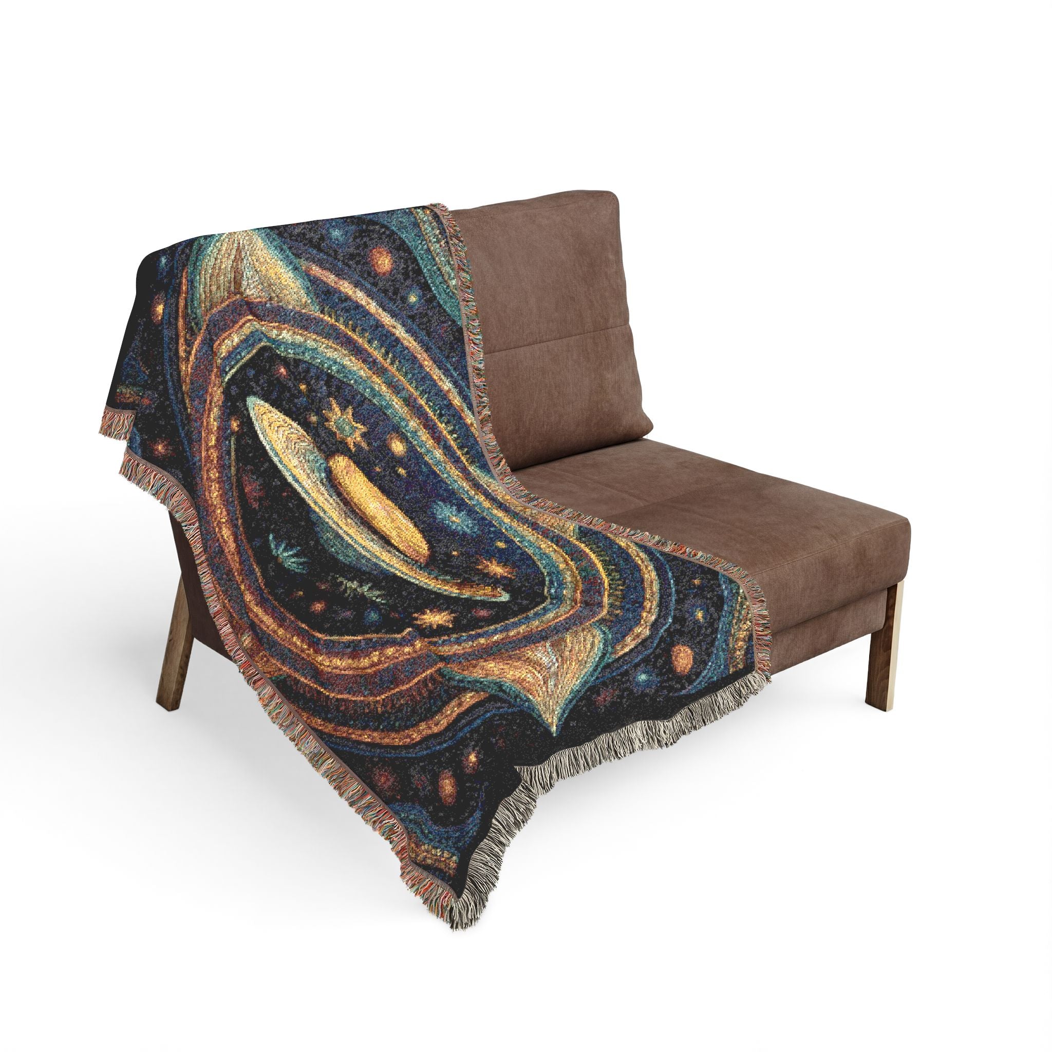 Celestial Woven Blanket - Galaxy Space Throw, Celestial Bedroom Decor, Night Sky Blanket, Wall Tapestry - Home Decor