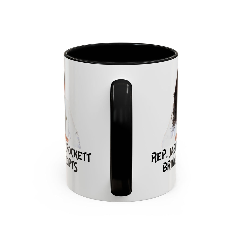 Jasmine Crockett Mug - Brings Receipts - Anti Trumpism - Political Satire - Feminist Mug - Anti MAGA - Democrat Gift