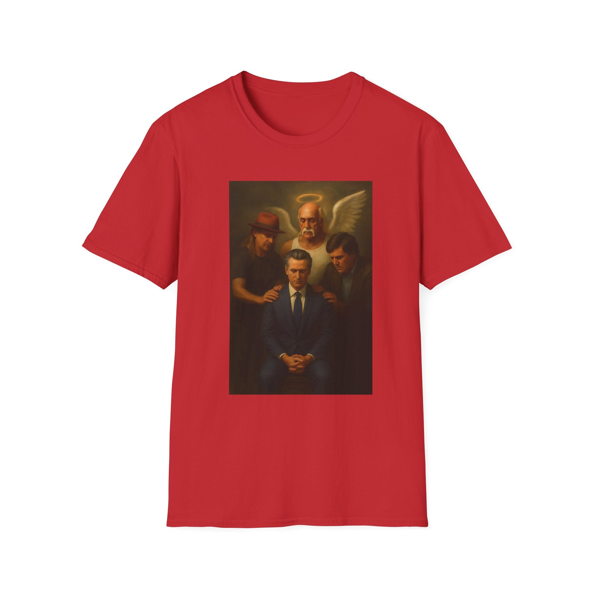 Gavin Newsom Meme Shirt - Hulk Hogan Tucker Carloson Kid Rock Meme - Political Satire - Subtle Anti Trump