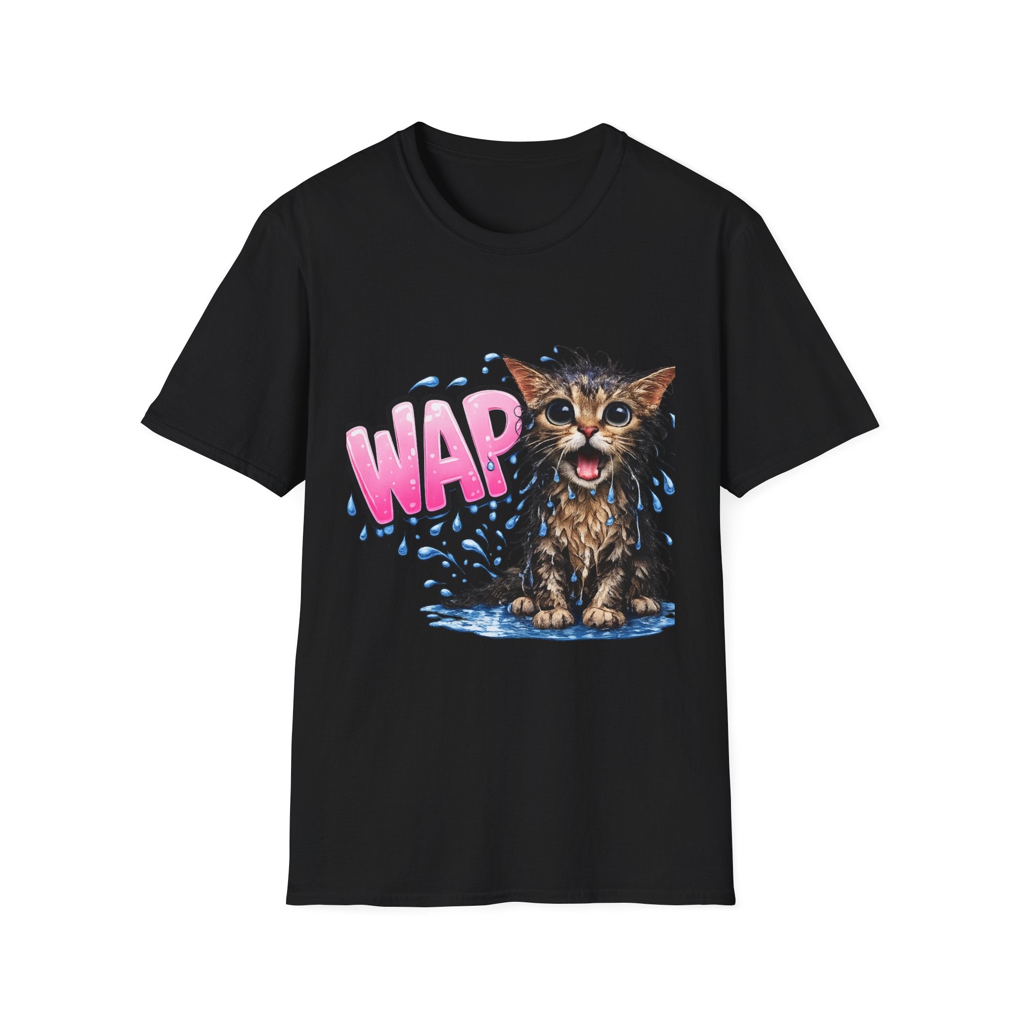 WAP Wet Cat - Adult Humor Tee , Cute Naughty Cat Gift