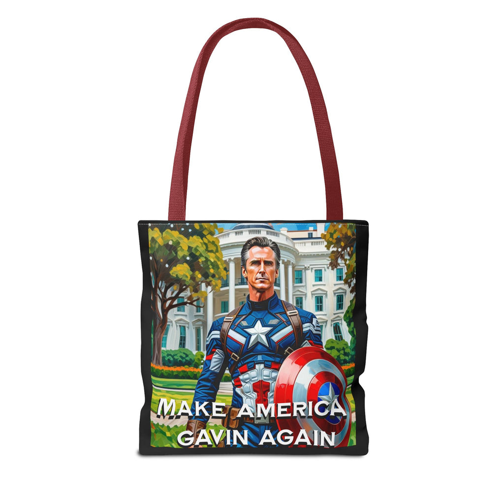 Gavin Newsom Tote Bag - Make America Gavin Again - Anti Trump Tote Bag - Captain Gavin - Democrat Gift