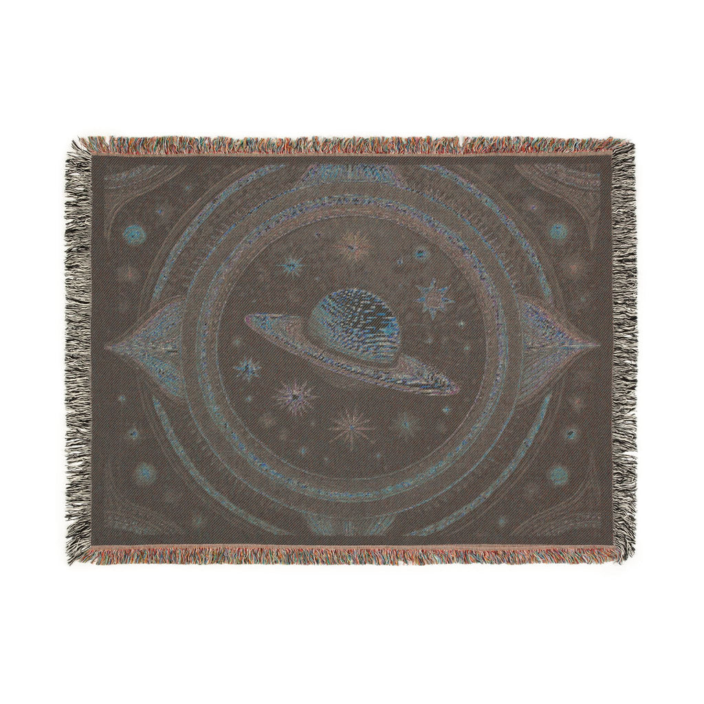 Celestial Woven Blanket - Galaxy Space Throw, Celestial Bedroom Decor, Night Sky Blanket, Wall Tapestry - Home Decor