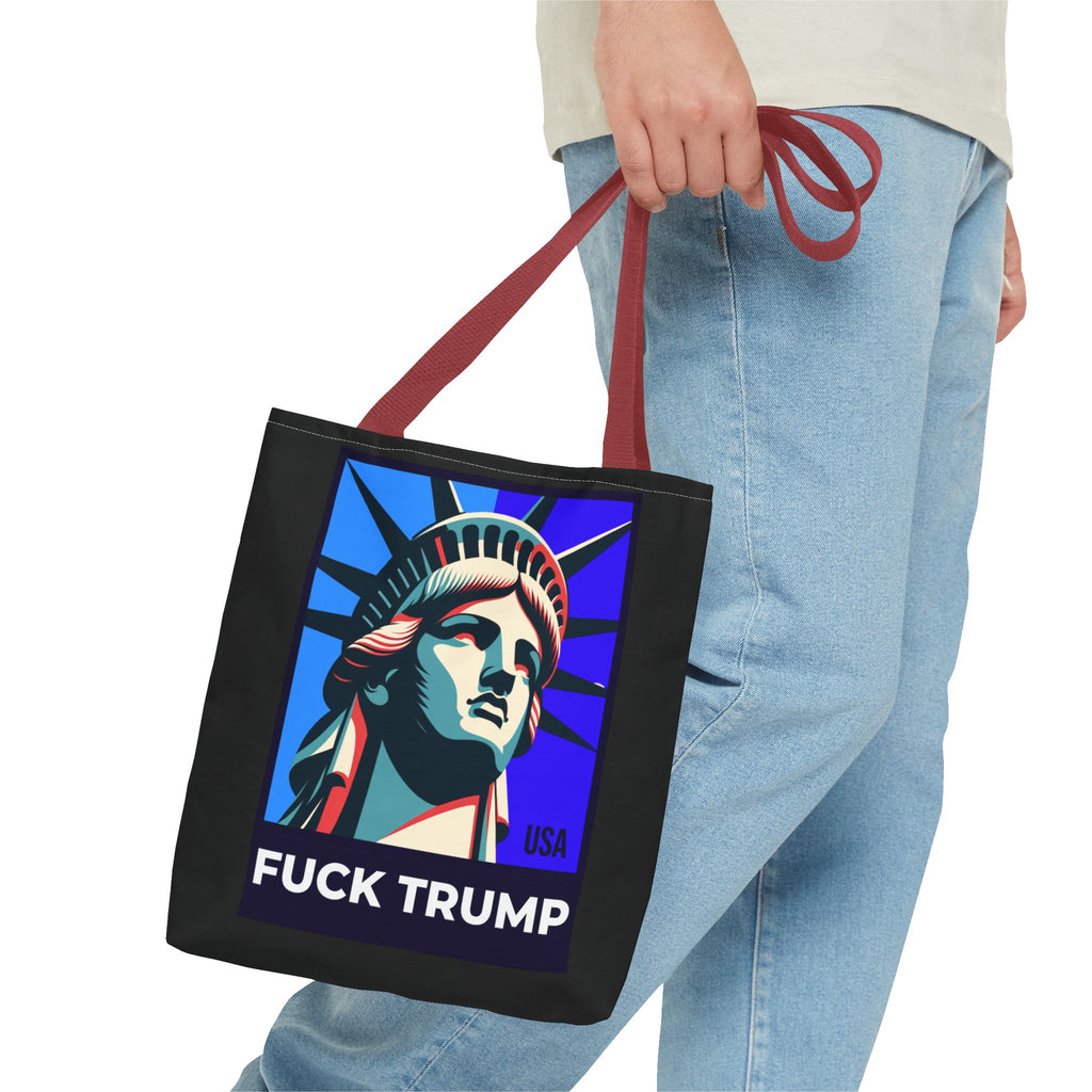 Fuck Trump Tote Bag - Statue Of Liberty Tote - Anti Trump Tote Bag - Anti MAGA - Feminist Tote - Activist Gift - Protest Bag