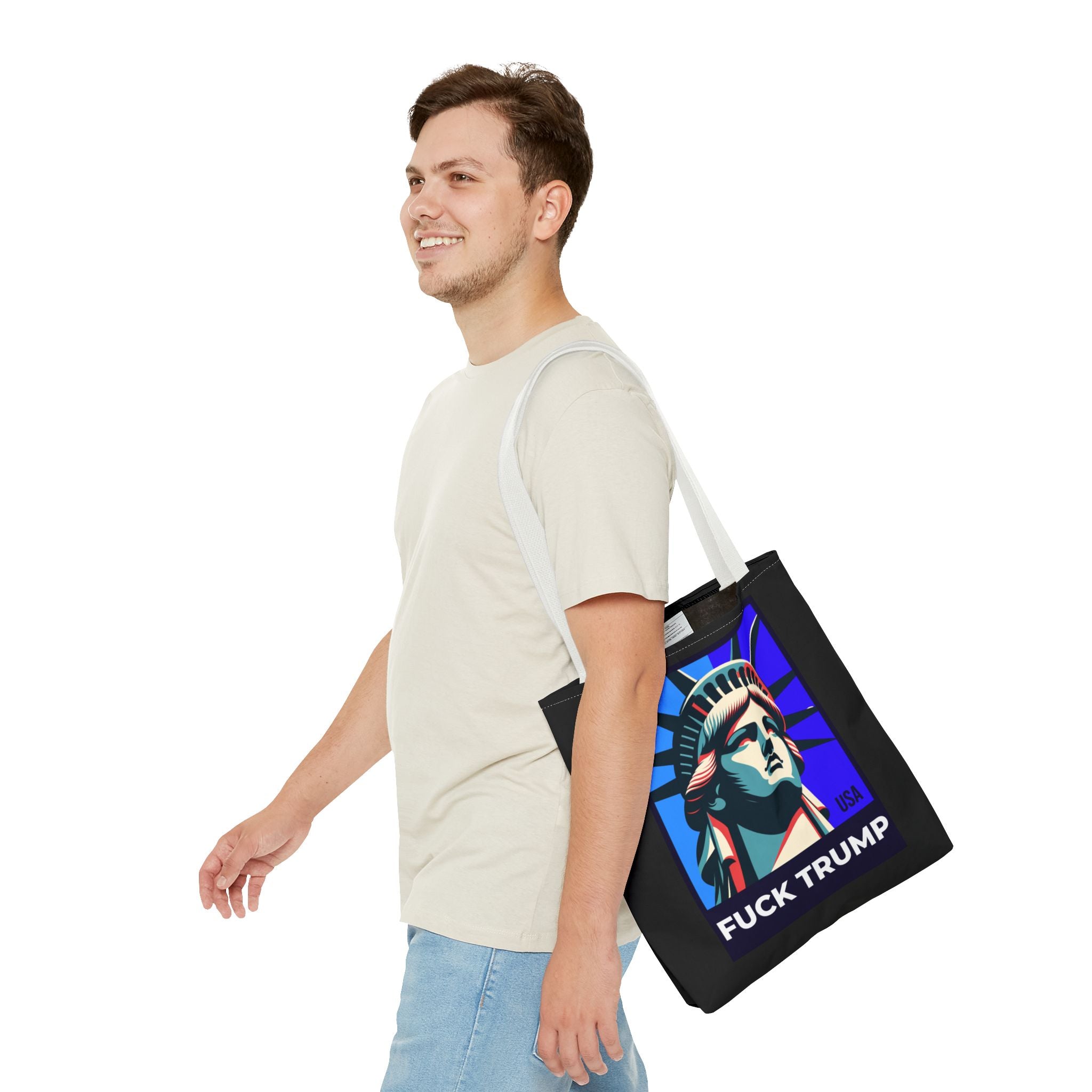 Fuck Trump Tote Bag - Statue Of Liberty Tote - Anti Trump Tote Bag - Anti MAGA - Feminist Tote - Activist Gift - Protest Bag