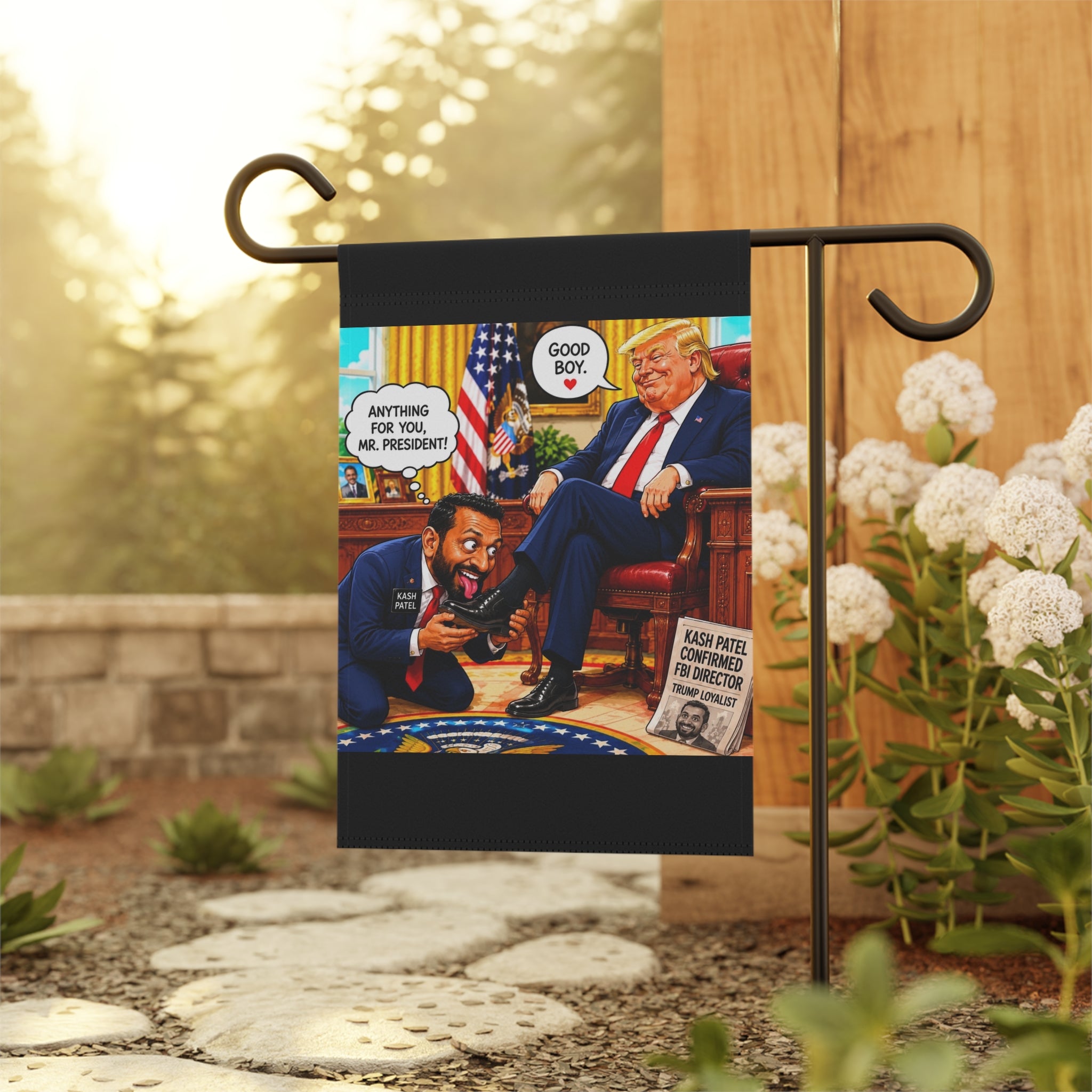 Anti Trump Yard Sign - Political Satire Banner - Anti MAGA Flag - Anti Kash Patel