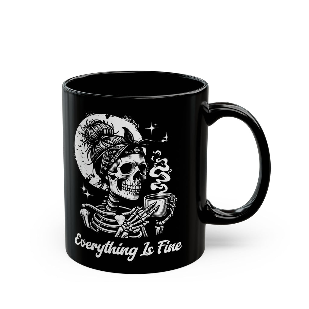 Sarcasm Skeleton Mug - Halloween Mug - Everything Is Fine - Skeleton Coffee Mug