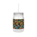 Weed Leaf Mason Jar Cup, Stoner Girl Gift, Pothead Decor, Cannabis Mug, Herbal Drinkware