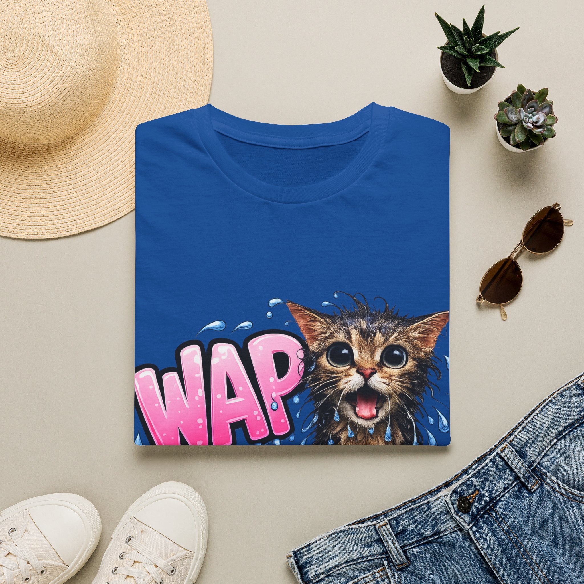 WAP Wet Cat - Adult Humor Tee , Cute Naughty Cat Gift